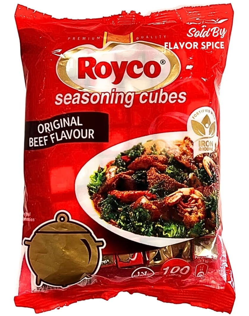 Nigeria Original Beef Royco Seasoning Cube (1 Pack (100 Cube) 400g)