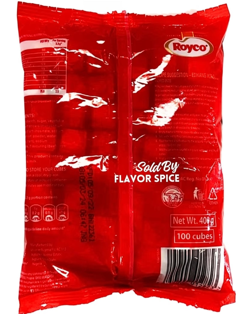Nigeria Original Beef Royco Seasoning Cube (1 Pack (100 Cube) 400g)
