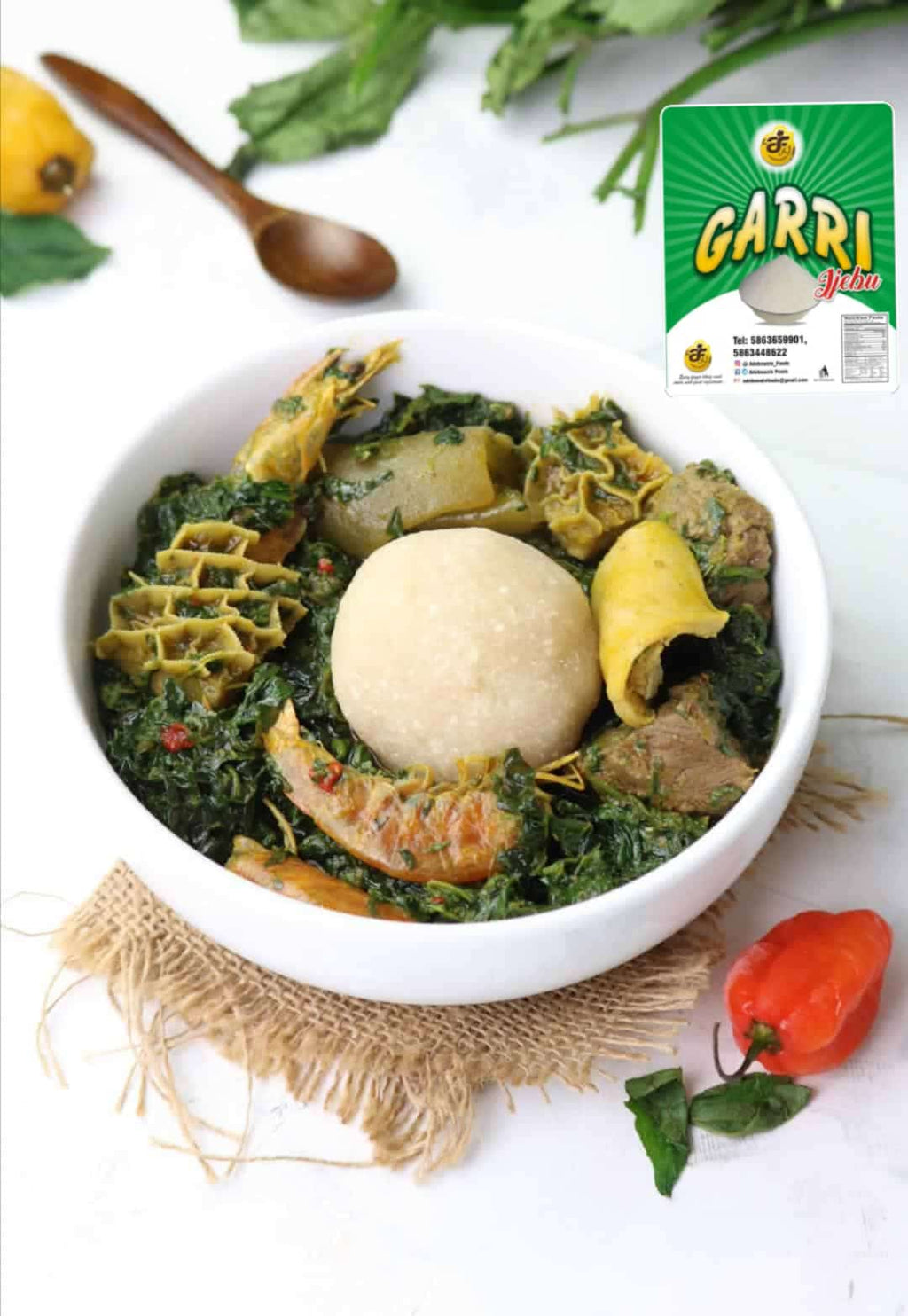 White ijebu garri