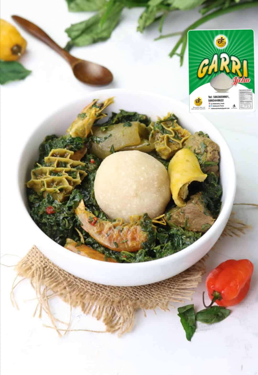 White ijebu garri