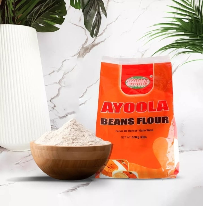 Ayoola Beans Flour 2lbs | Authentic Ground Brown Beans for Akara, Moi-moi, Gbegiri | Smooth & Easy-to-use