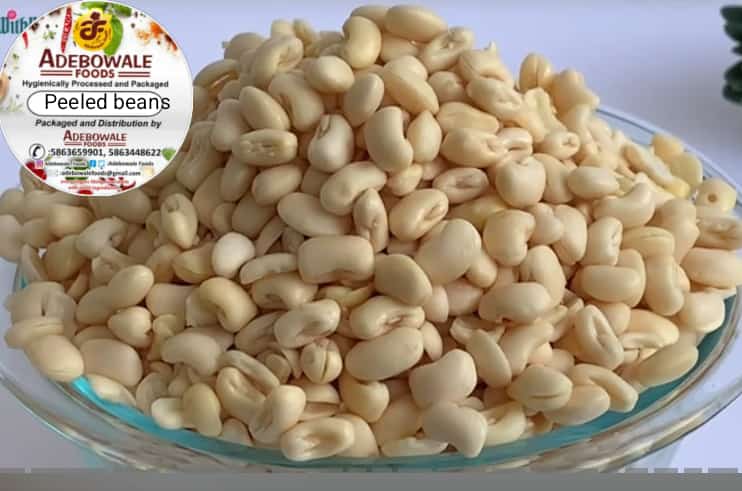 Peeled beans for Moi Moi, Akara (Bean Cakes), Ekuru, or Gbegiri Soup
