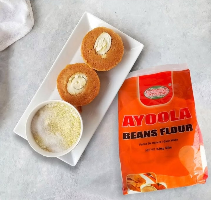 Ayoola Beans Flour 2lbs | Authentic Ground Brown Beans for Akara, Moi-moi, Gbegiri | Smooth & Easy-to-use