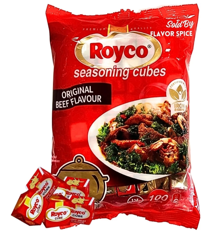Nigeria Original Beef Royco Seasoning Cube (1 Pack (100 Cube) 400g)